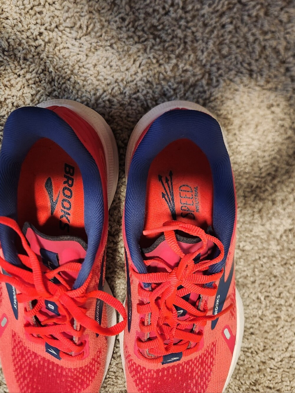 Brooks Launch 9 Running Shoes Womens Pink Navy Cardio Training Size 7.5 - Picture 11 of 12